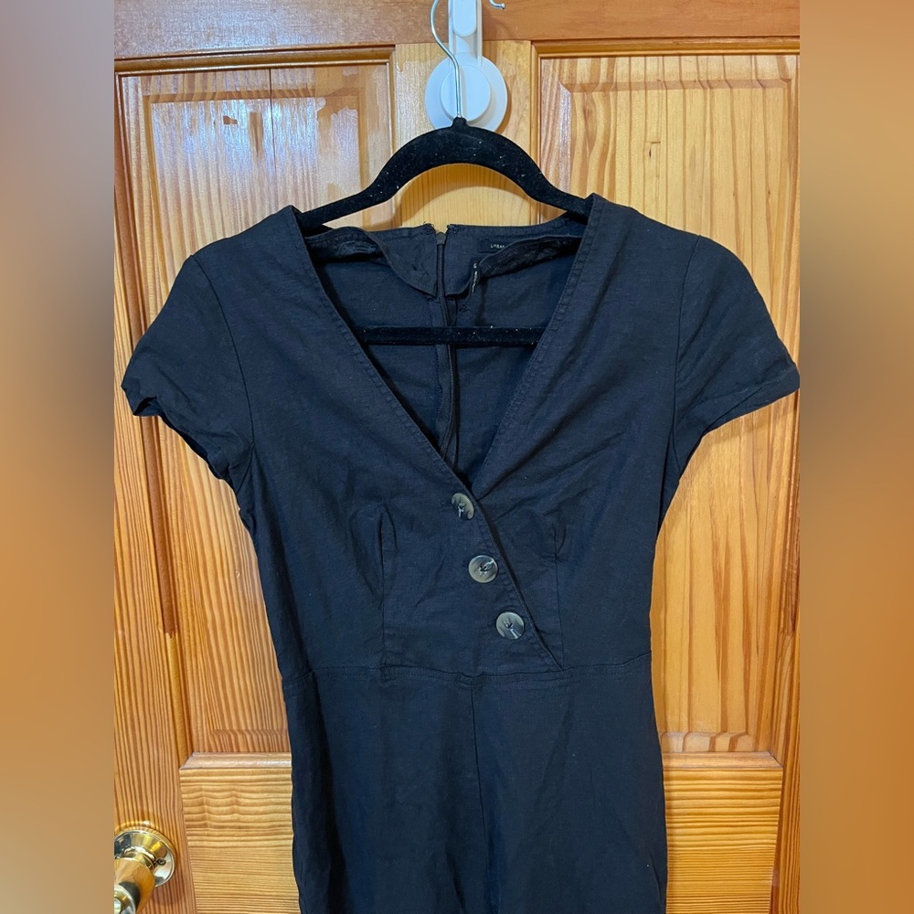 Urban Outfitters Karen Black Surplice Button-Through Jumpsuit - Picture 6 of 11